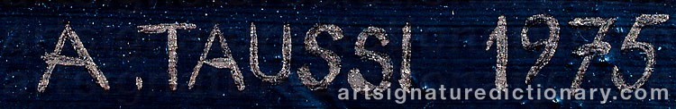 Authentic signature by Antero TAUSSI on  artwork