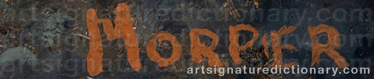 Authentic signature by Daniel MORPER on Painting/Watercolour artwork
