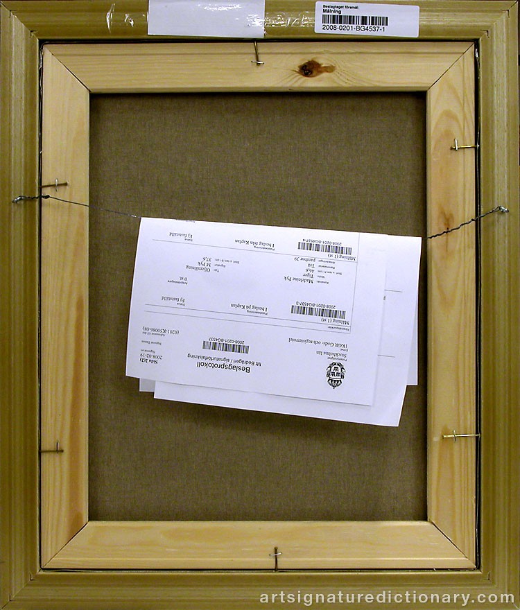 Close-up details showing Madelaine ‘M Pyk’ PYK signature forgery characteristics