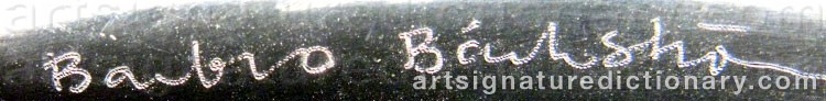 Signature by Barbro BÄCKSTRÖM