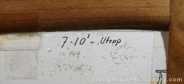 Close-up details showing Ivar AROSENIUS signature forgery characteristics