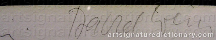 Authentic signature by David WEISS on  artwork
