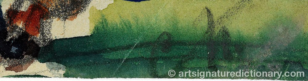 Authentic signature by Sergei Vassilievich KALTSOV on  artwork