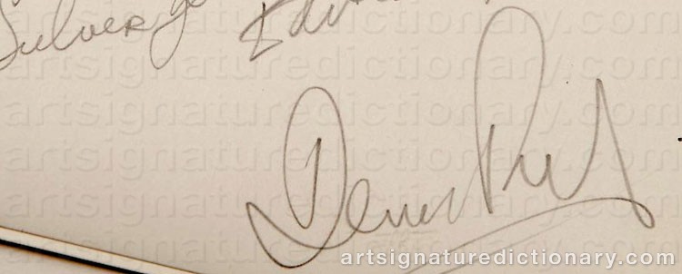 Authentic signature by Denis PIEL on  artwork