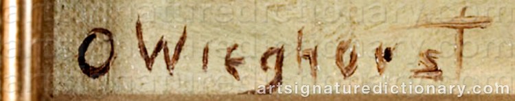 Authentic signature by Olaf Carl WIEGHORST on Painting/Watercolour artwork