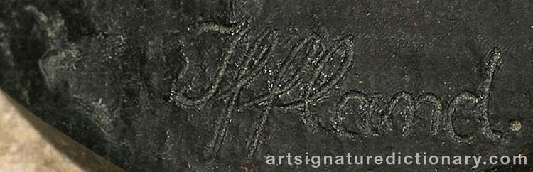 Authentic signature by Franz IFFLAND on Sculpture artwork