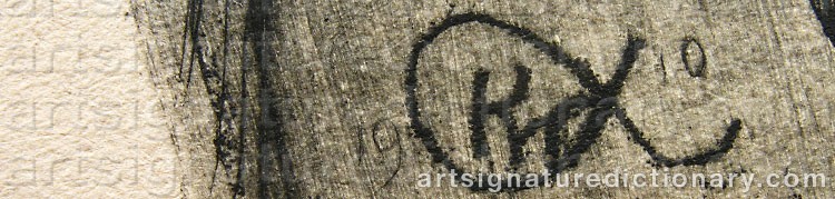 Authentic signature by Kristian ANDERBERG on artwork