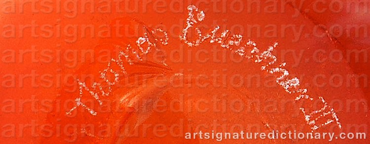 Authentic signature by Thomas Scharman BUECHNER on  artwork