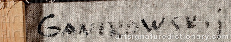 Authentic signature by Igor GANIKOVSKY on  artwork