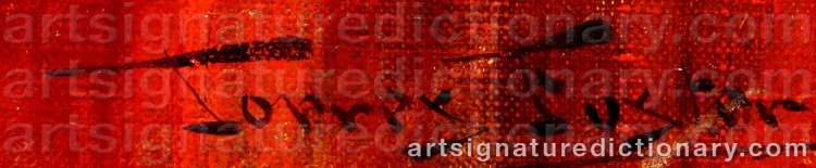 Authentic signature by Antonio TORRES-FUSTER_ANTONIO_(B.1874) on  artwork