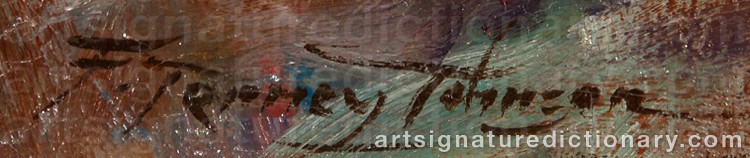 Authentic signature by Frank Tenney JOHNSON on Painting/Watercolour artwork
