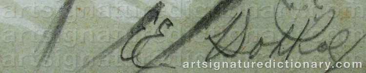 Authentic signature by Efim Efimovich VOLKOV on  artwork