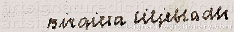 Signature by Birgitta LILJEBLADH
