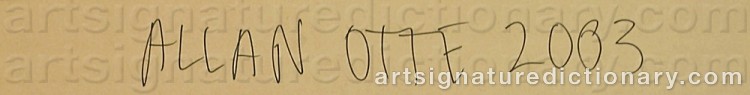 Authentic signature by Allan OTTE on  artwork