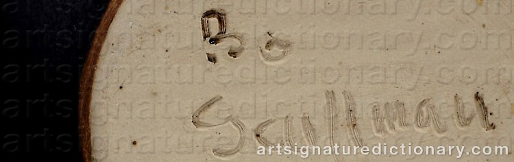 Authentic signature by Bo SCULLMAN on  artwork