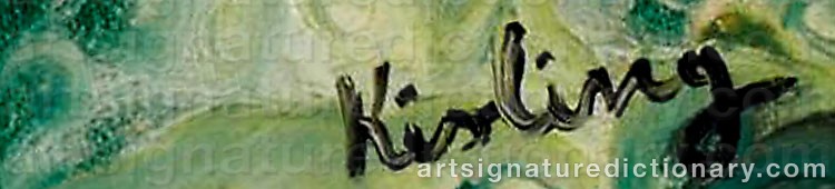 Authentic signature by Moïse Maurice KISLING on artwork