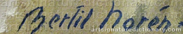 Signature by Bertil NORÉN