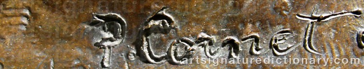 Authentic signature by Paul CORNET on Sculpture artwork