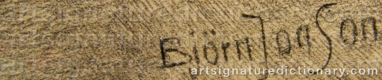 Signature by Björn JONSON