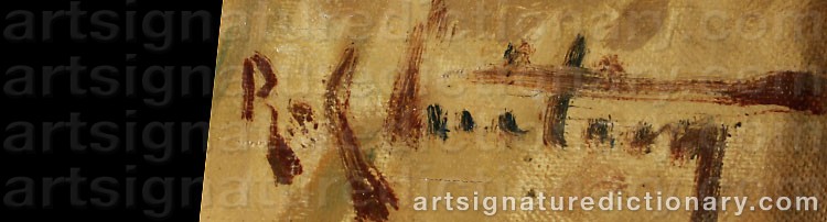 Authentic signature by René Louis CHRÉTIEN on  artwork