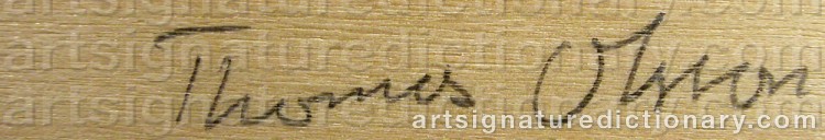 Authentic signature by Thomas OLSSON on  artwork