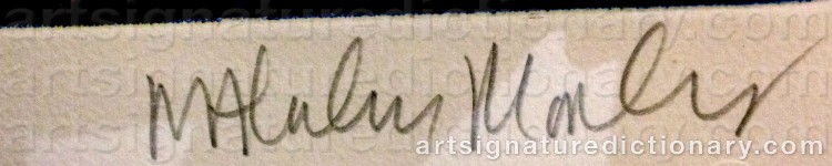 Signature by Malcolm MORLEY