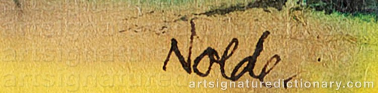 Signature by Emil NOLDE