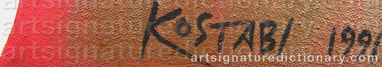 Authentic signature by Mark KOSTABI on artwork