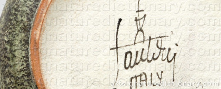 Authentic signature by Marcello FANTONI on  artwork