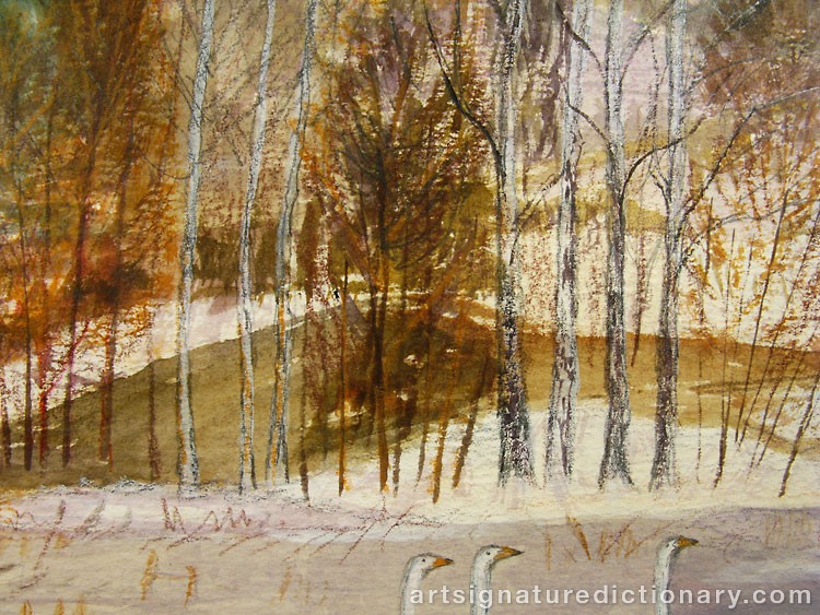 Close-up details showing Gunnar BRUSEWITZ signature forgery characteristics