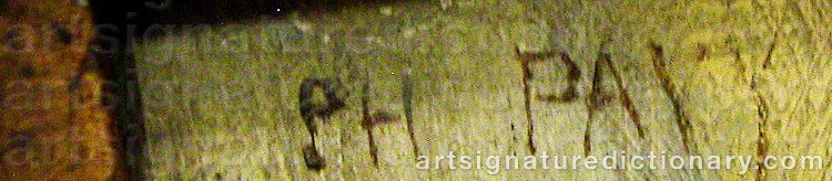 Authentic signature by Philippe PAVY on artwork