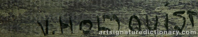 Signature by Verner HOLMQUIST
