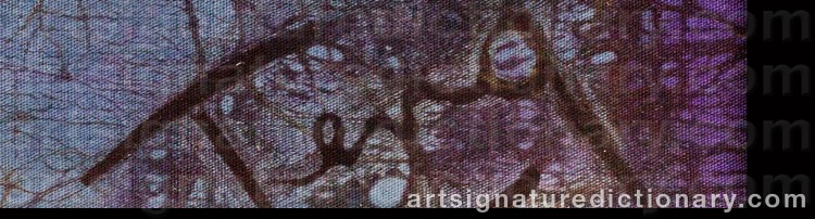 Authentic signature by TENG CHUAH THEAN on  artwork