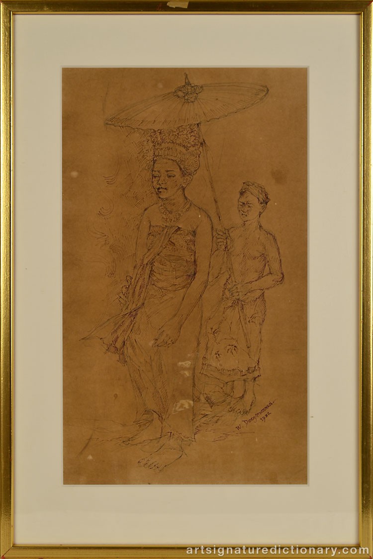 Close-up details showing Willem DOOYEWAARD signature forgery characteristics