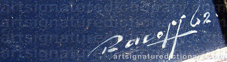 Authentic signature by Rotislaw RACOFF on  artwork