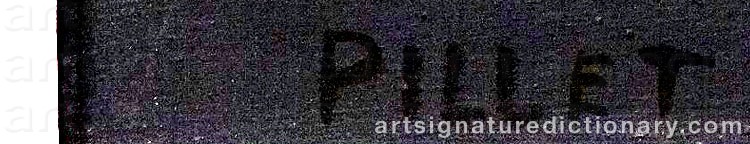 Authentic signature by Edgard PILLET on artwork