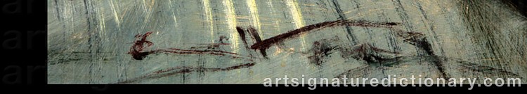 Authentic signature by Emil Jean (Jr.) KOSA on Painting/Watercolour artwork