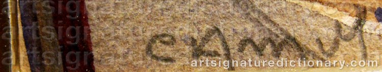 Signature by Cuno AMIET