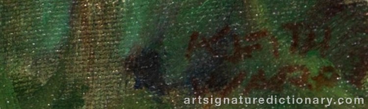 Authentic signature by Keith WARD on  artwork