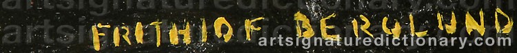 Signature by Frithiof BERGLUND