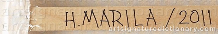 Authentic signature by Heikki MARILA on artwork