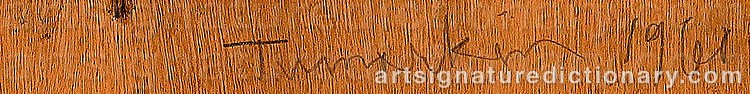 Authentic signature by Igael TUMARKIN on artwork