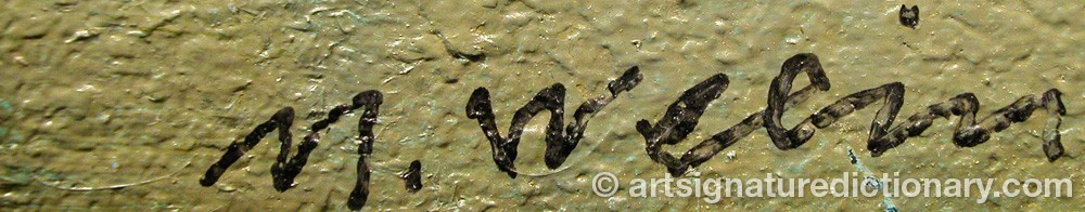 Authentic signature by Håkan WELIN on  artwork
