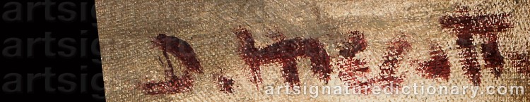 Authentic signature by Dario MECATTI on  artwork