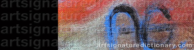 Authentic signature by Anni GRØNDAHL on artwork