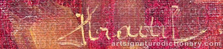 Signature by Béla HRADIL