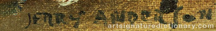 Authentic signature by Jerry ANDERSON on  artwork