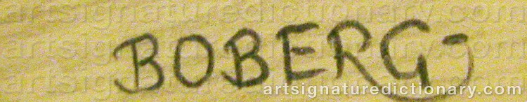 Signature by Ferdinand BOBERG
