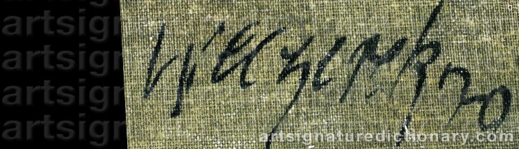Authentic signature by Thomas WECZEREK on  artwork