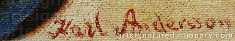 Signature by Karl ‘Xylografen’ ANDERSSON